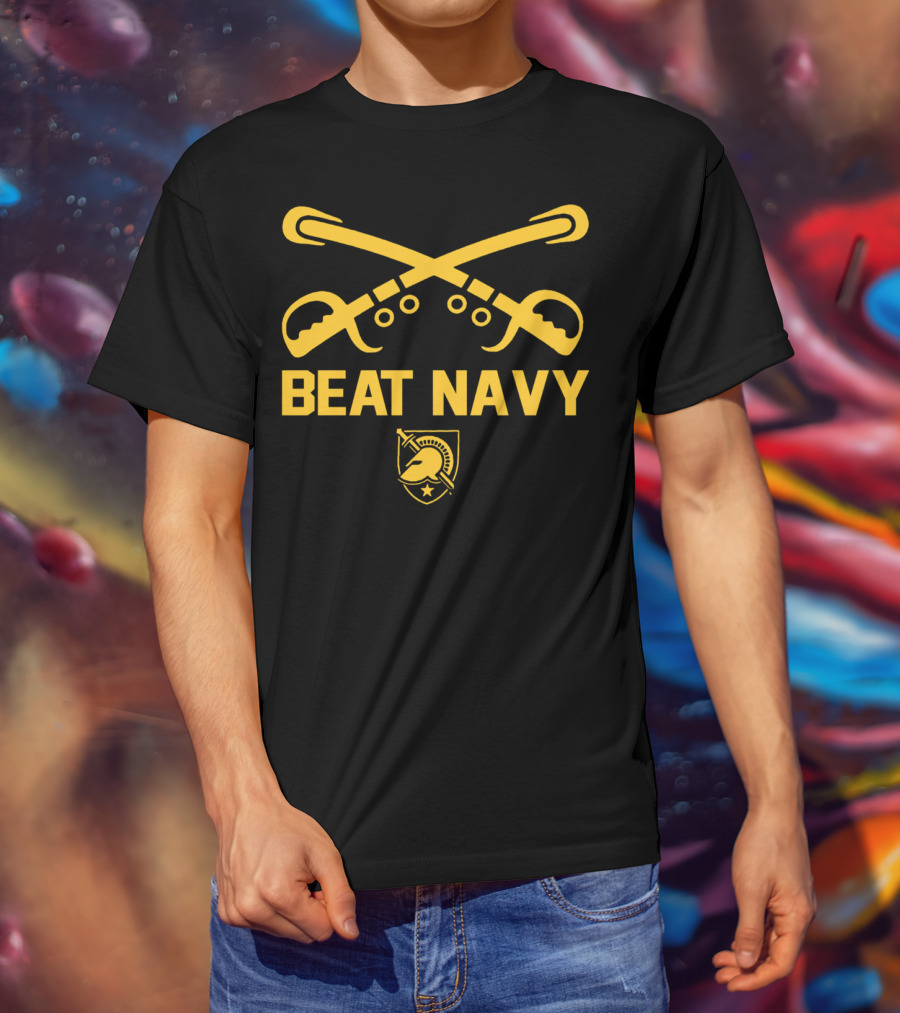 Army West Point Beat Navy Football Swords And Helmet Emblem T-Shirt