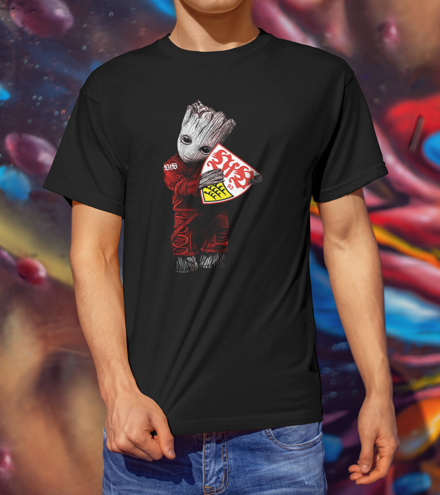 Baby Groot Hugging VfB Stuttgart T-Shirt
