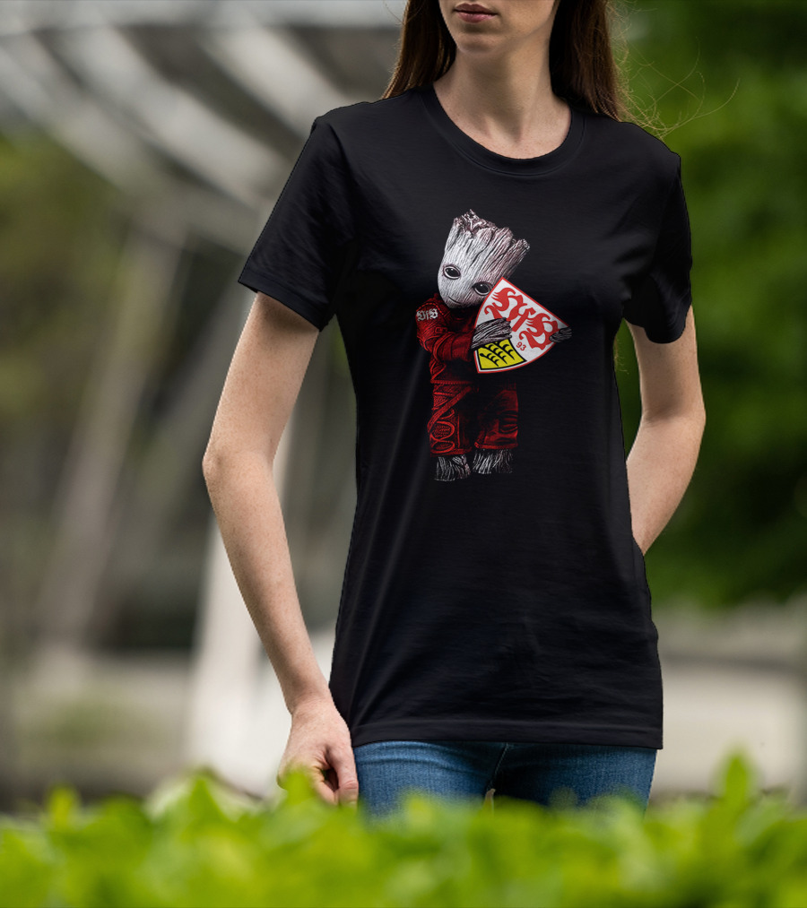 Baby Groot Hugging VfB Stuttgart T-Shirt