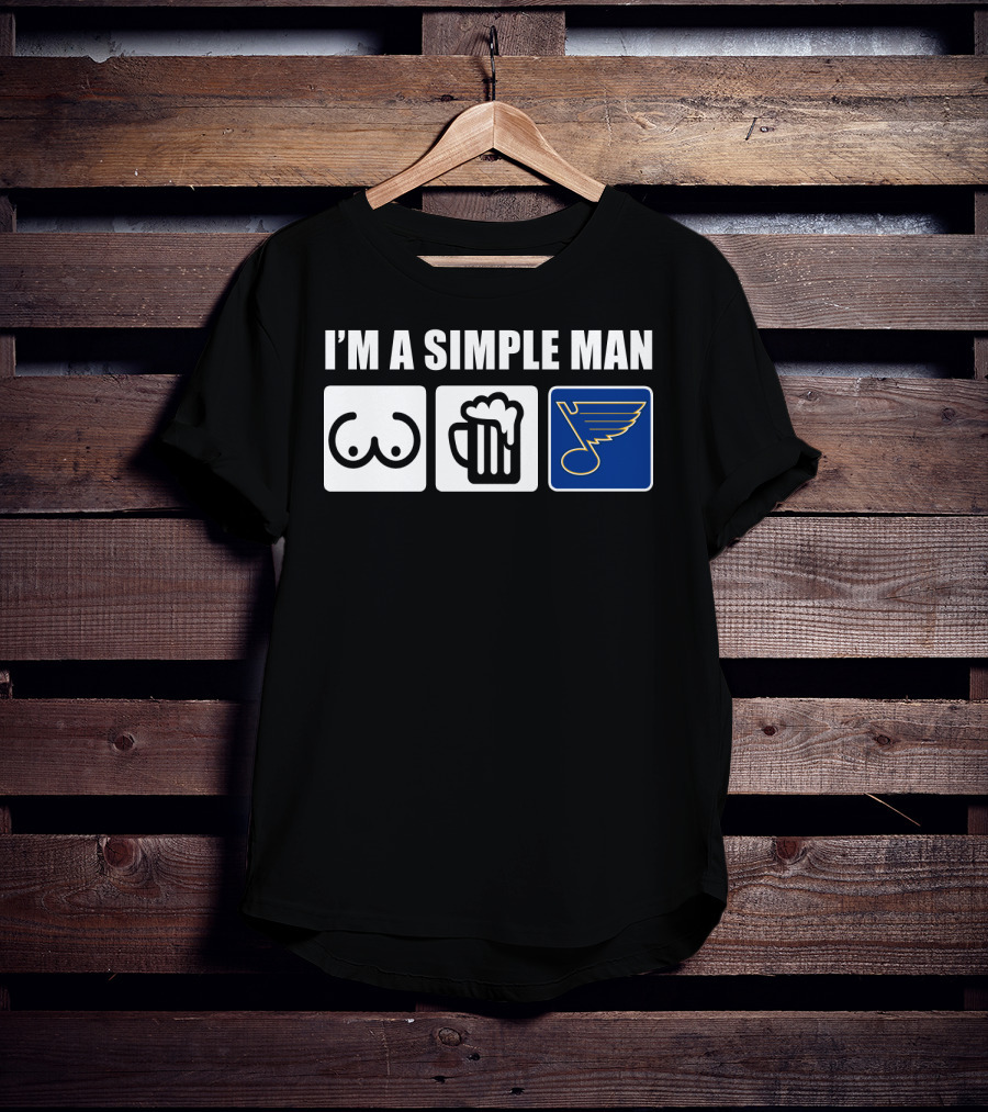 I'm A Simple Man Beer Blue T-Shirt