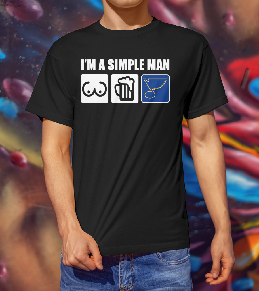 I'm A Simple Man Beer Blue T-Shirt