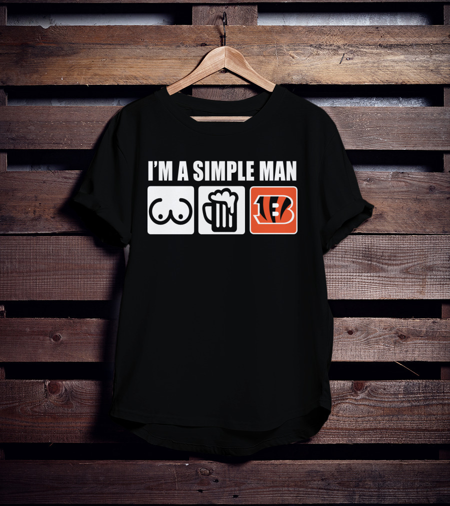I'm A Simple Man Beer Bengals T-Shirt