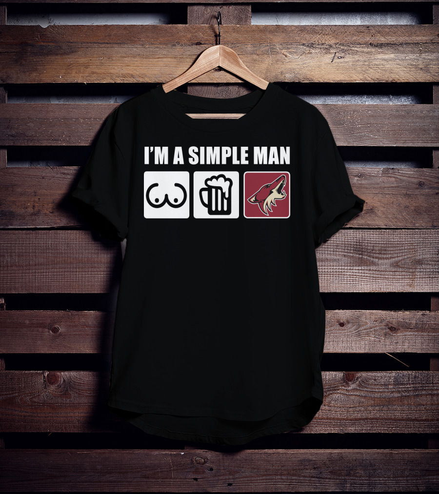 I'm A Simple Man Coyotes Beer Hockey Fan T-Shirt
