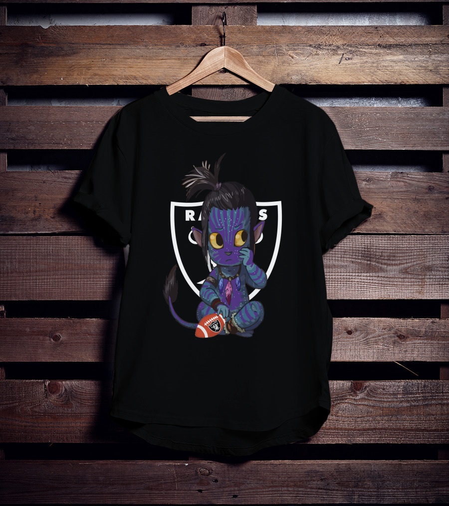 Avatar Raiders Football Team Logo Cute Alien Character T-Shirt
