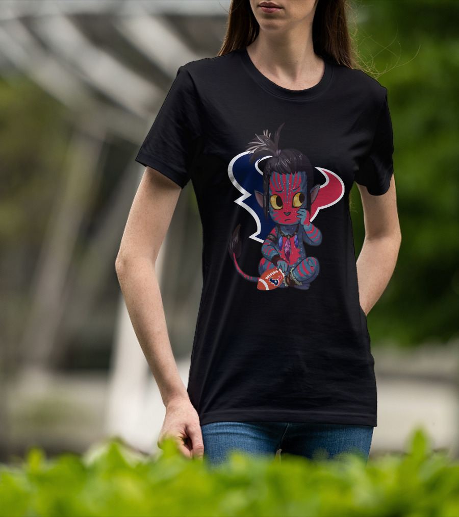 AVATAR TEXANS Houston Football Na'vi Crossover Character T-Shirt