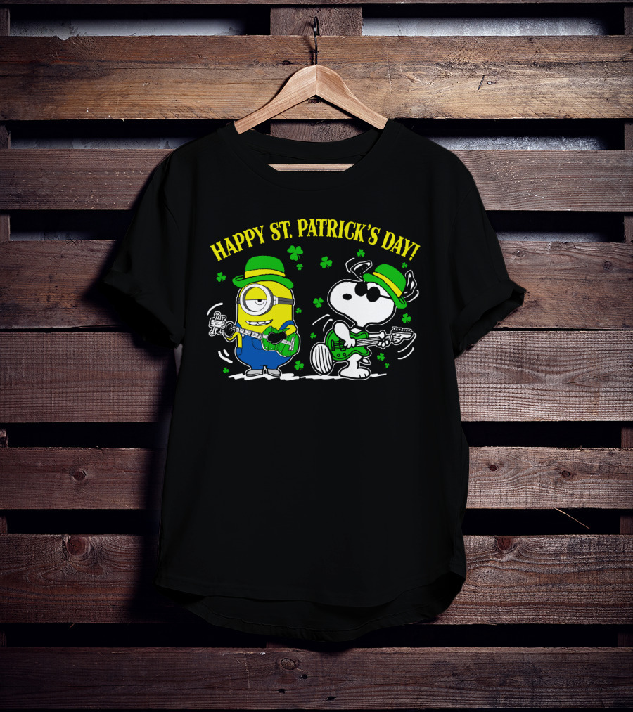 Happy St. Patrick's Day Snoopy Minion Party T-Shirt