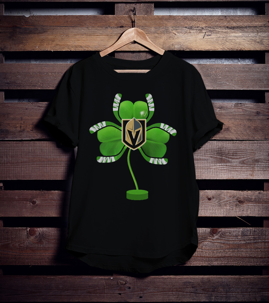 Vegas Golden Knights Shamrock Hockey Tree T-Shirt
