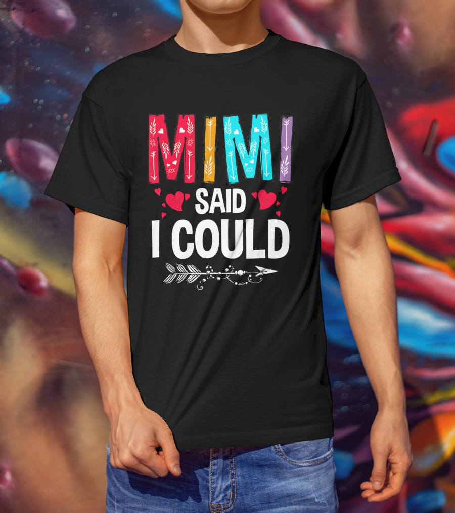 Mimi Said I Could Colorful Arrow Hearts T-Shirt