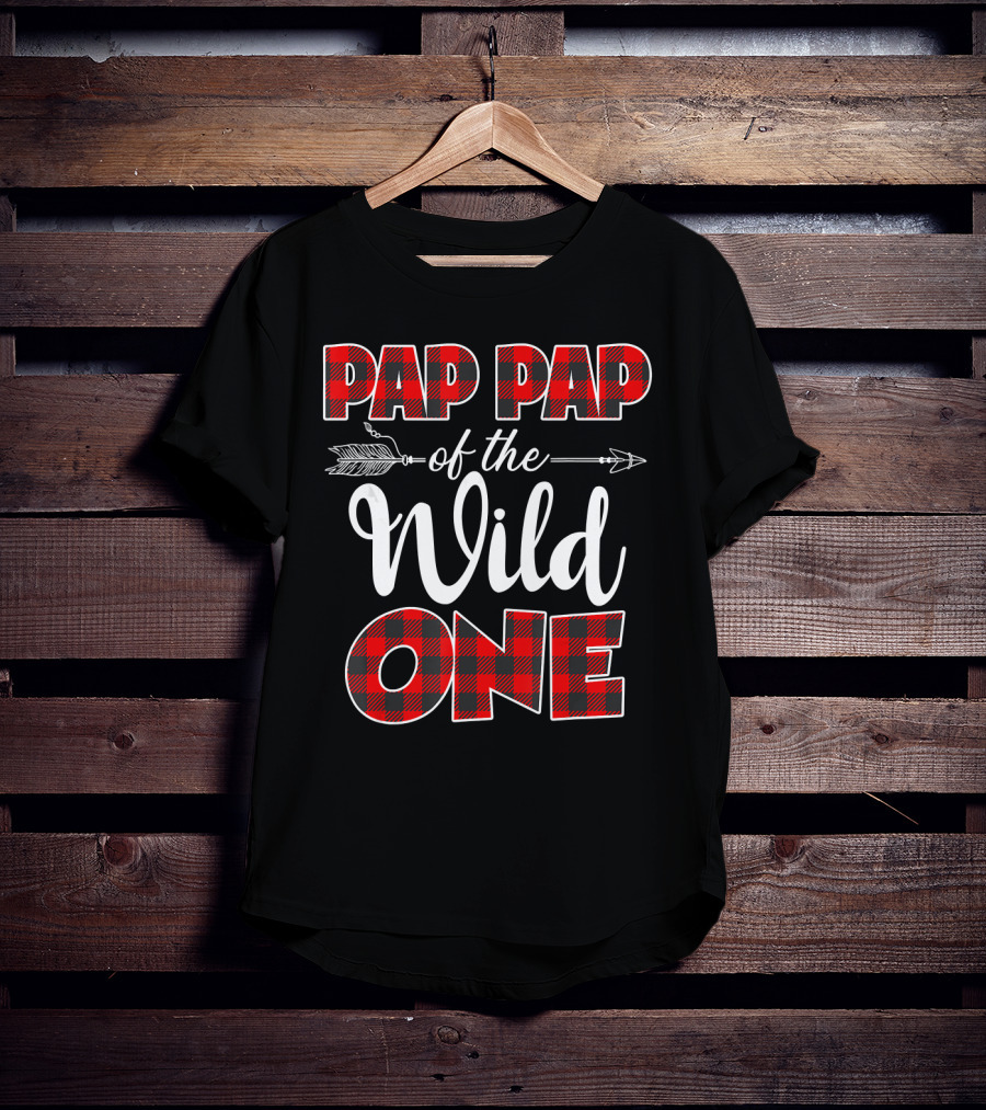 Pap Pap Of The Wild One Plaid Arrows And Buffalo Check T-Shirt