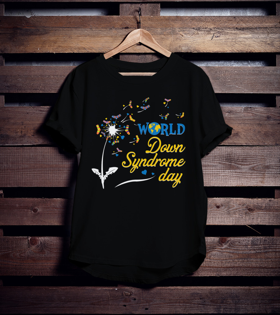 World Down Syndrome Day Dandelion Socks T-Shirt
