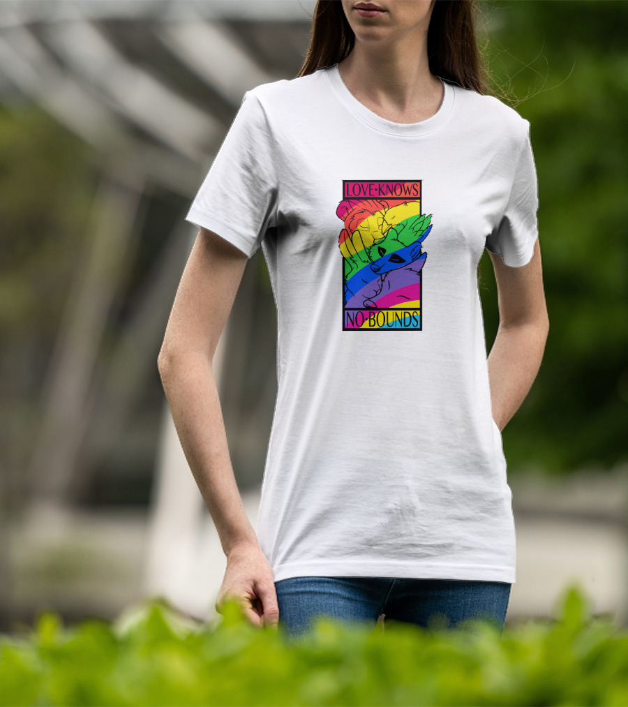 Love Knows No Bounds Rainbow Animal Embrace T-Shirt