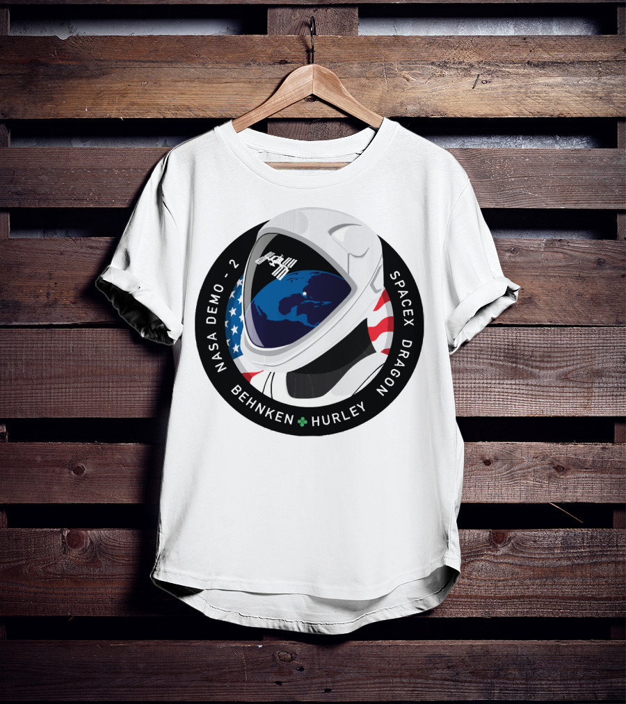 NASA Demo-2 SpaceX Dragon Behnken Hurley Patch T-Shirt