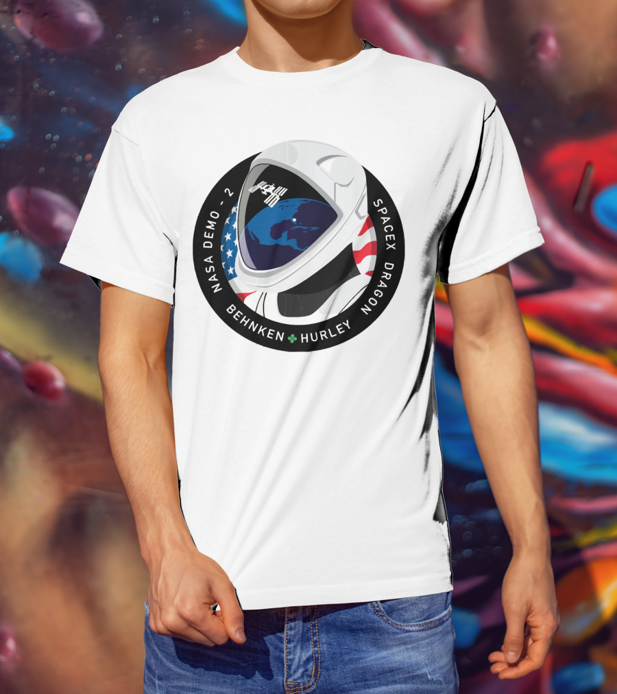 NASA Demo-2 SpaceX Dragon Behnken Hurley Patch T-Shirt