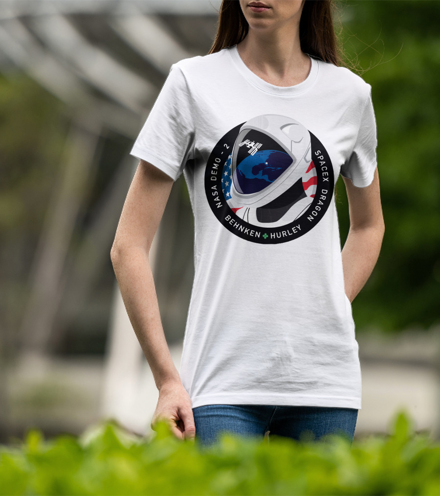 NASA Demo-2 SpaceX Dragon Behnken Hurley Patch T-Shirt