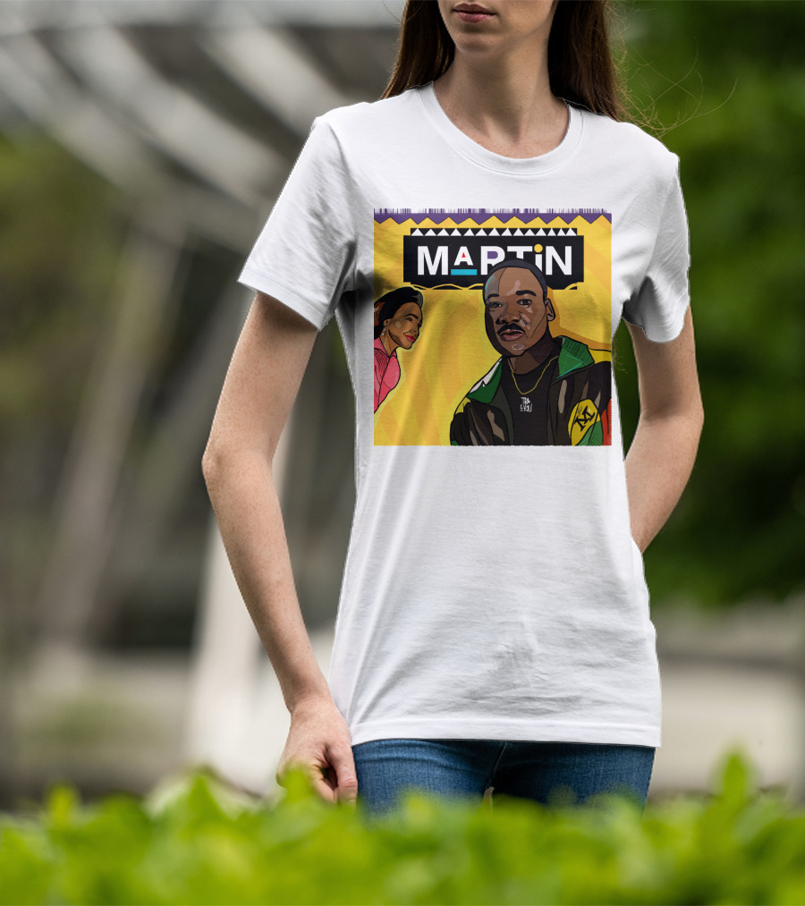 Wassup Like Martin Tribute Yellow Art With Icons T-Shirt