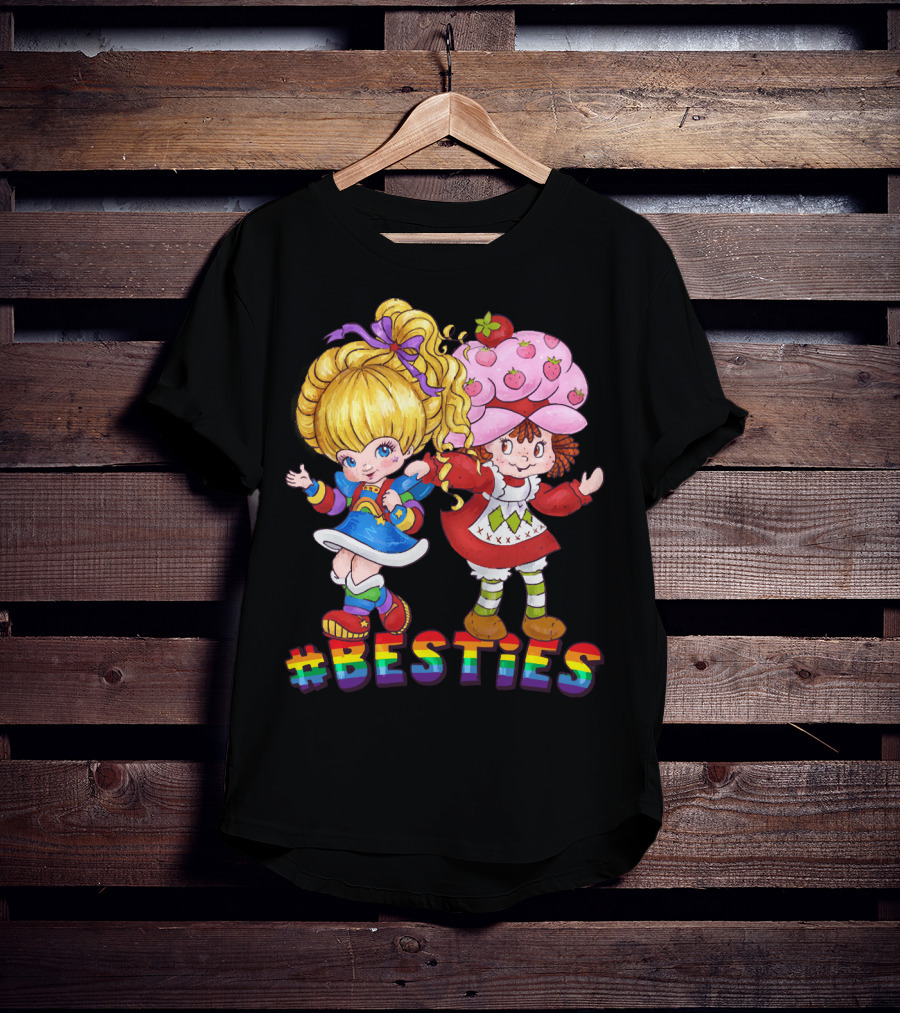 BESTIES Rainbow Brite Strawberry Shortcake T-Shirt