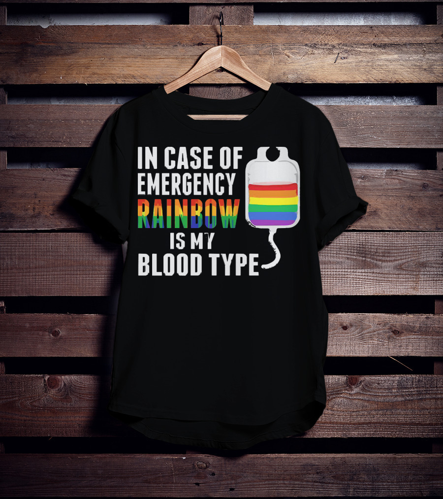 In Case Of Emergency Rainbow Blood Type Bag T-Shirt