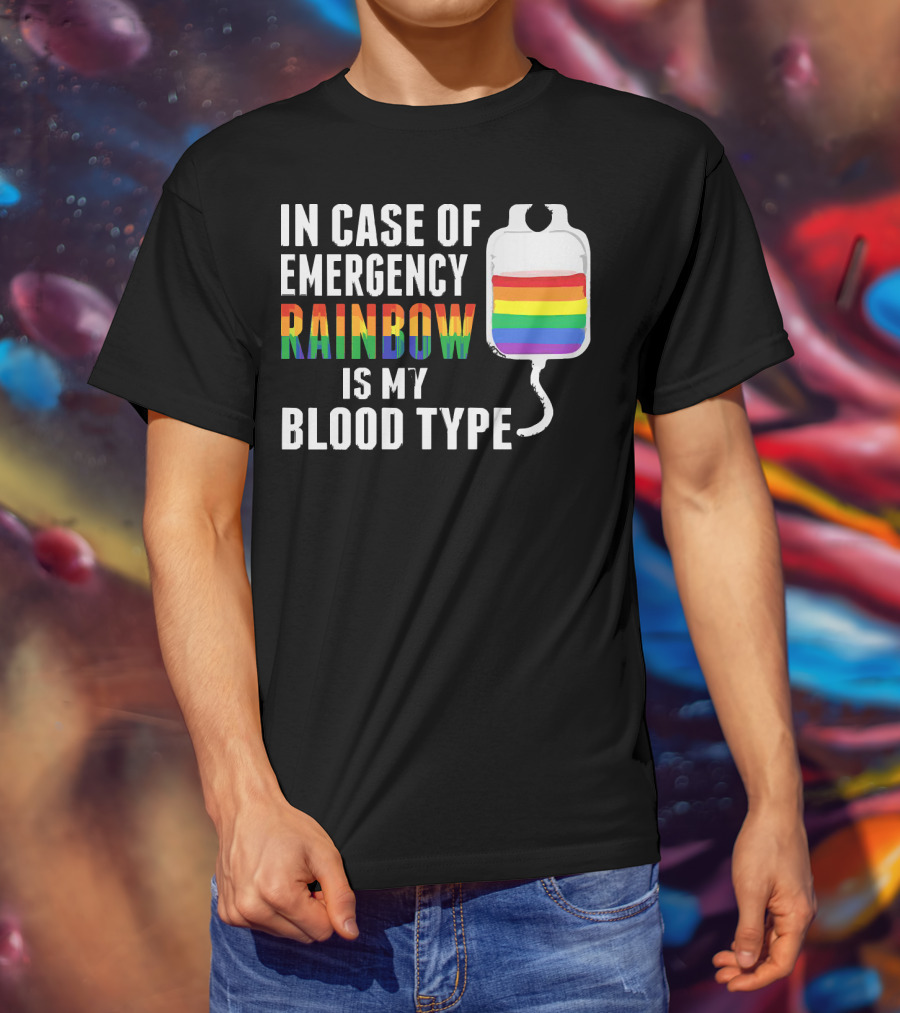 In Case Of Emergency Rainbow Blood Type Bag T-Shirt