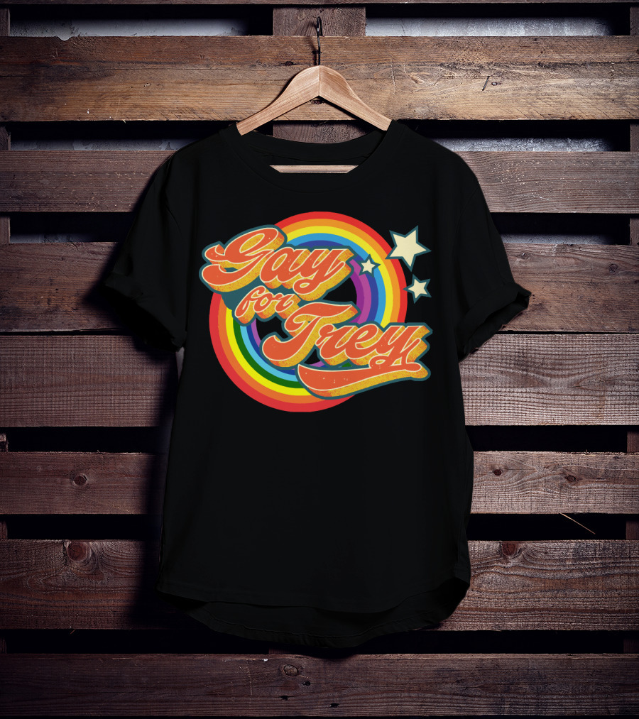 Gay For Trey Phish Rainbow Stars T-Shirt