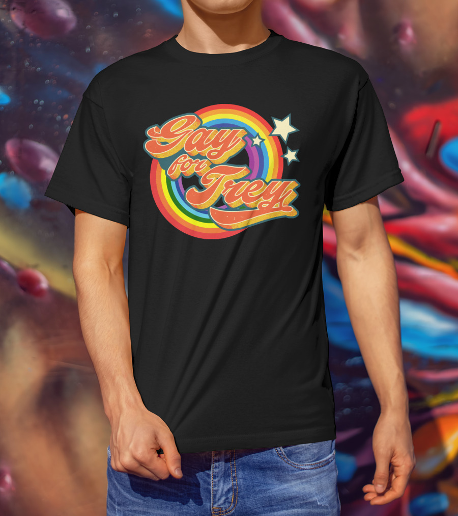Gay For Trey Phish Rainbow Stars T-Shirt