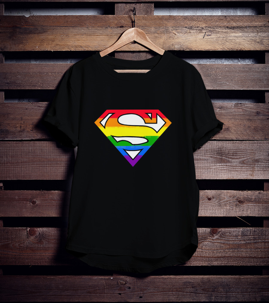 SUPER GAY Rainbow Pride Superman T-Shirt