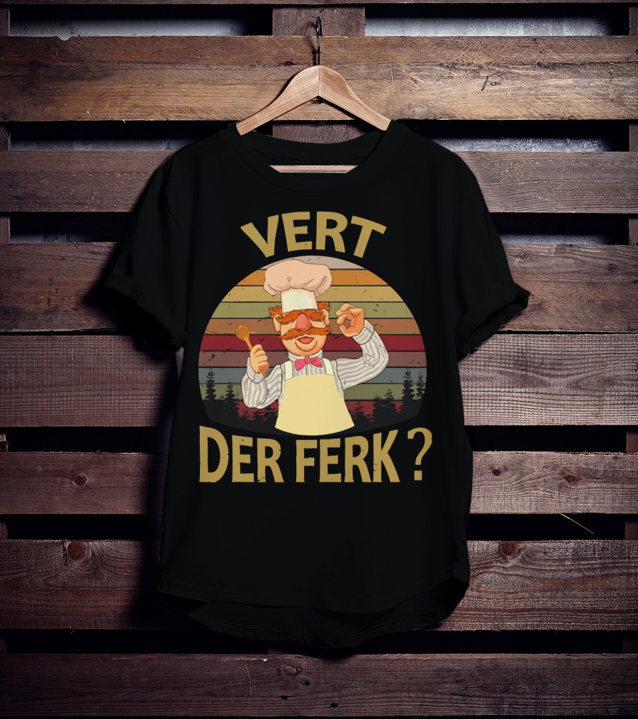 Vert Der Ferk Swedish Chef Retro Spoon Cooking Forest T-Shirt