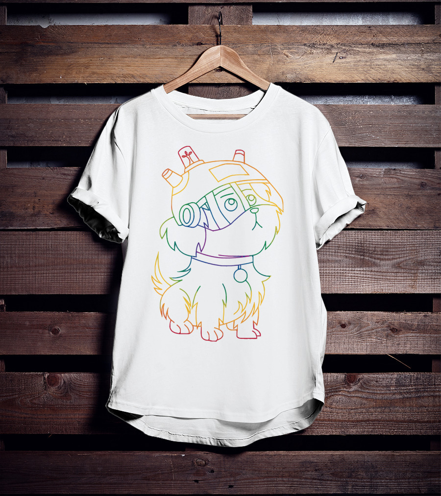 Rainbow Snowball Rick And Morty Pupper AI Helmet T-Shirt