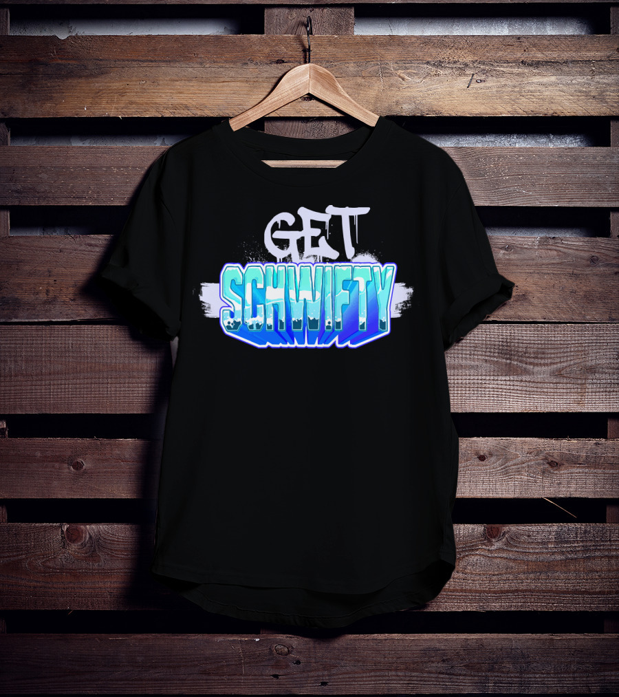 Get Schwifty Ice Block Urban Style Frozen Graffiti Look T-Shirt
