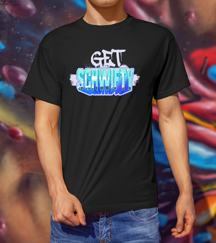 Get Schwifty Ice Block Urban Style Frozen Graffiti Look T-Shirt