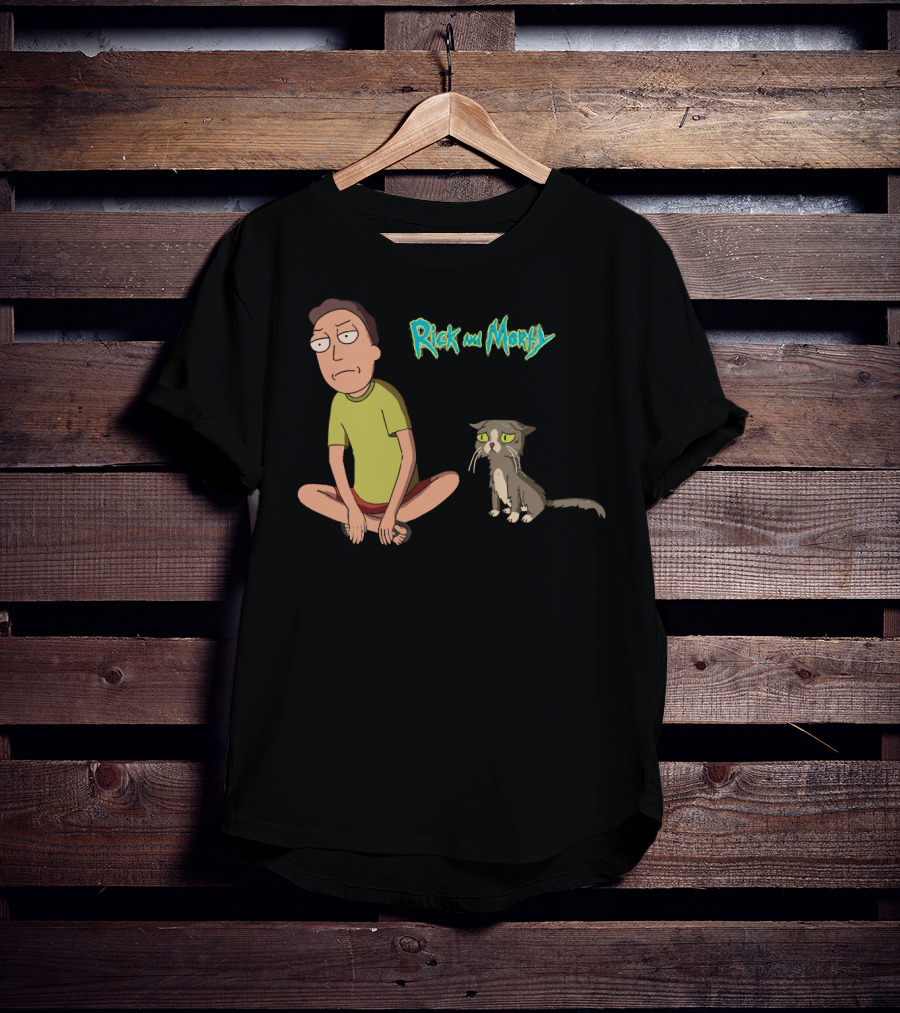 Rick And Morty Jerry And The Talking Cat T-Shirt
