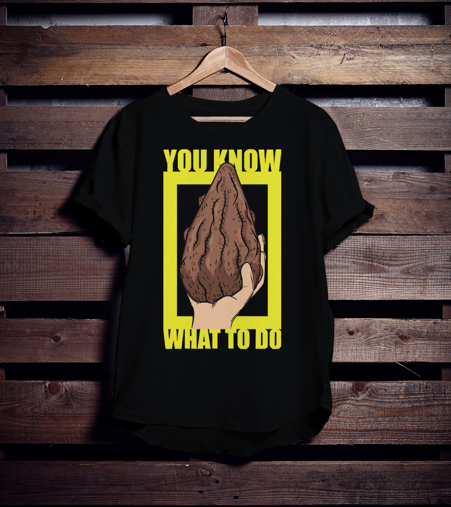 Morty Mega Seeds You Know What To Do Hand Holding Brown Seed T-Shirt