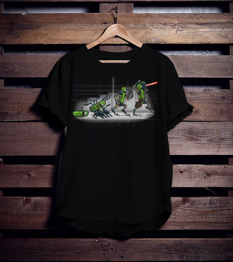 Pickle Evolution Rick And Morty Inspired T-Shirt