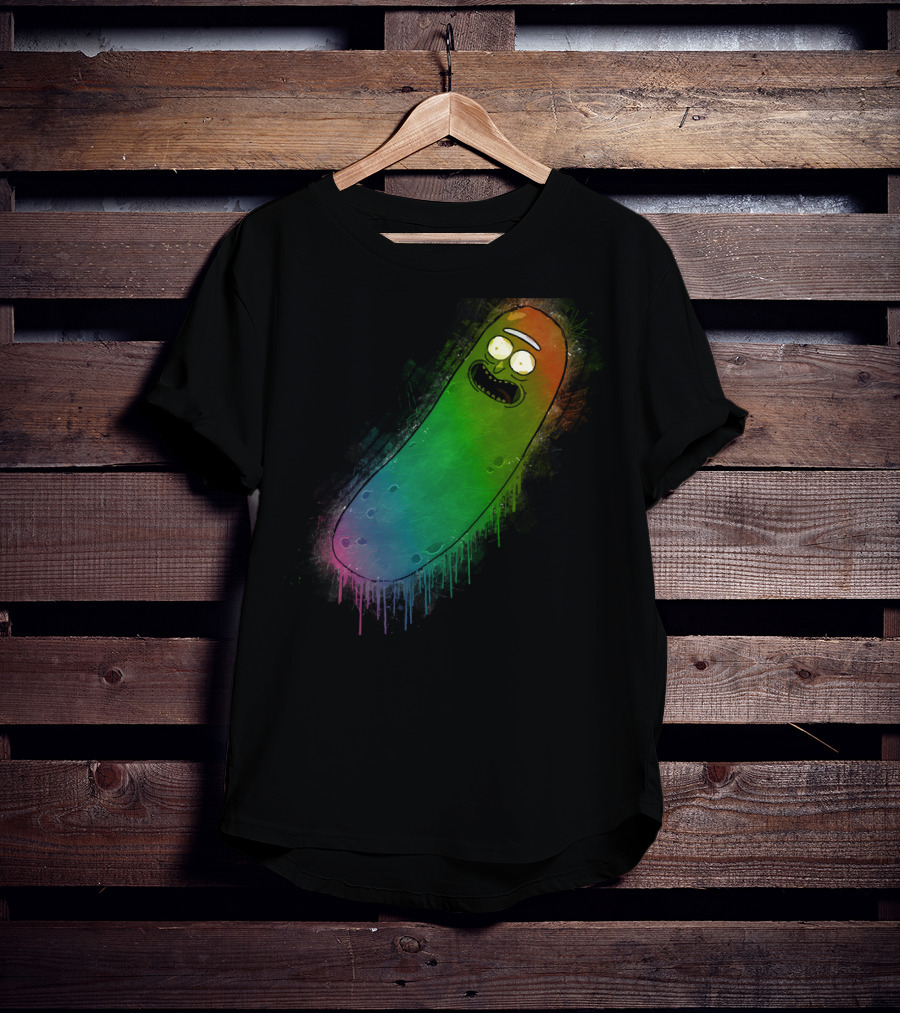 Pickle Rick Rainbow Drip Street T-Shirt
