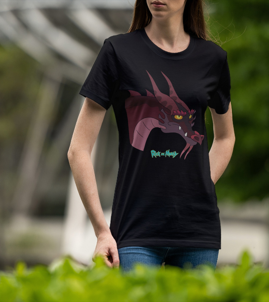 Rick And Morty Dragon Head T-Shirt