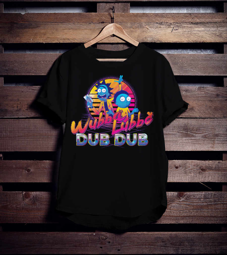 Wubba Lubba Dub Dub Retro Rick And Morty Outrun T-Shirt
