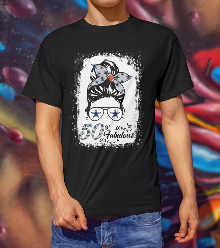 50 And Fabulous Football Stars Birthday T-Shirt