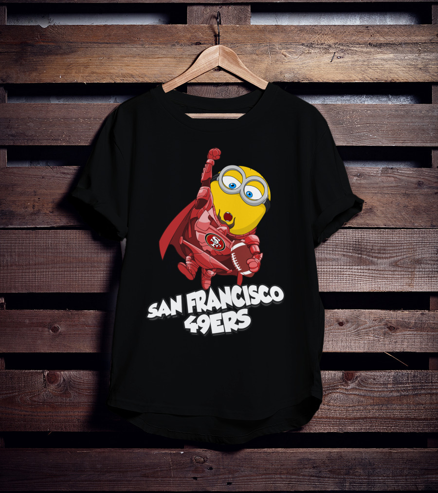 San Francisco 49ers Minion Superhero Football T-Shirt