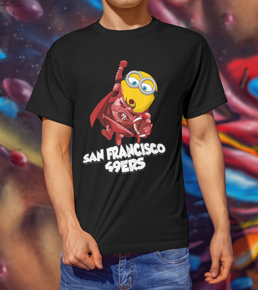 San Francisco 49ers Minion Superhero Football T-Shirt