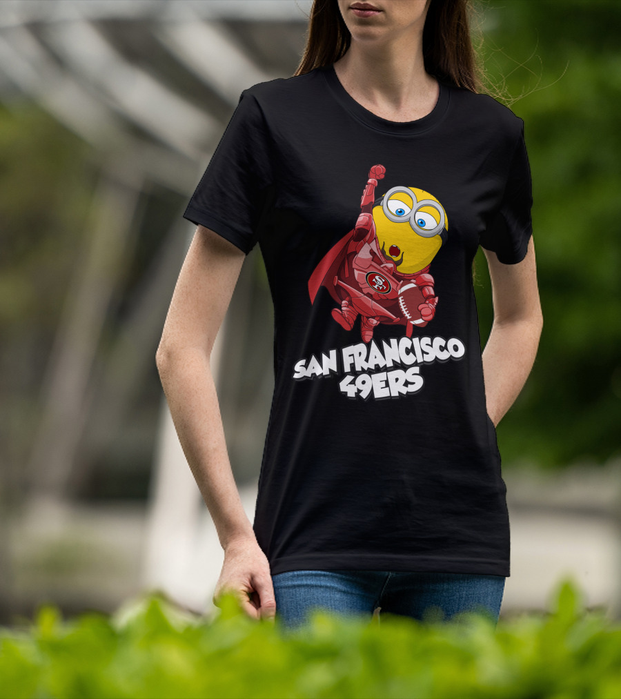 San Francisco 49ers Minion Superhero Football T-Shirt