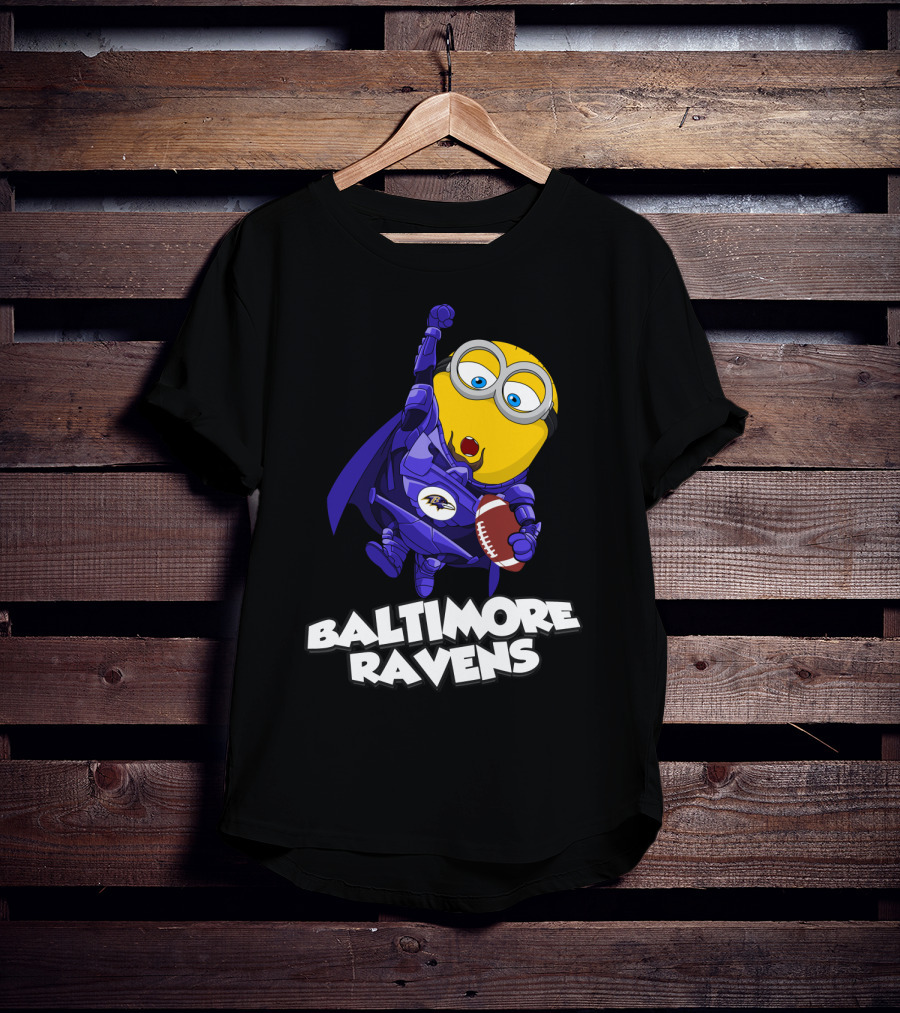 Baltimore Ravens Minion Football Fan T-Shirt