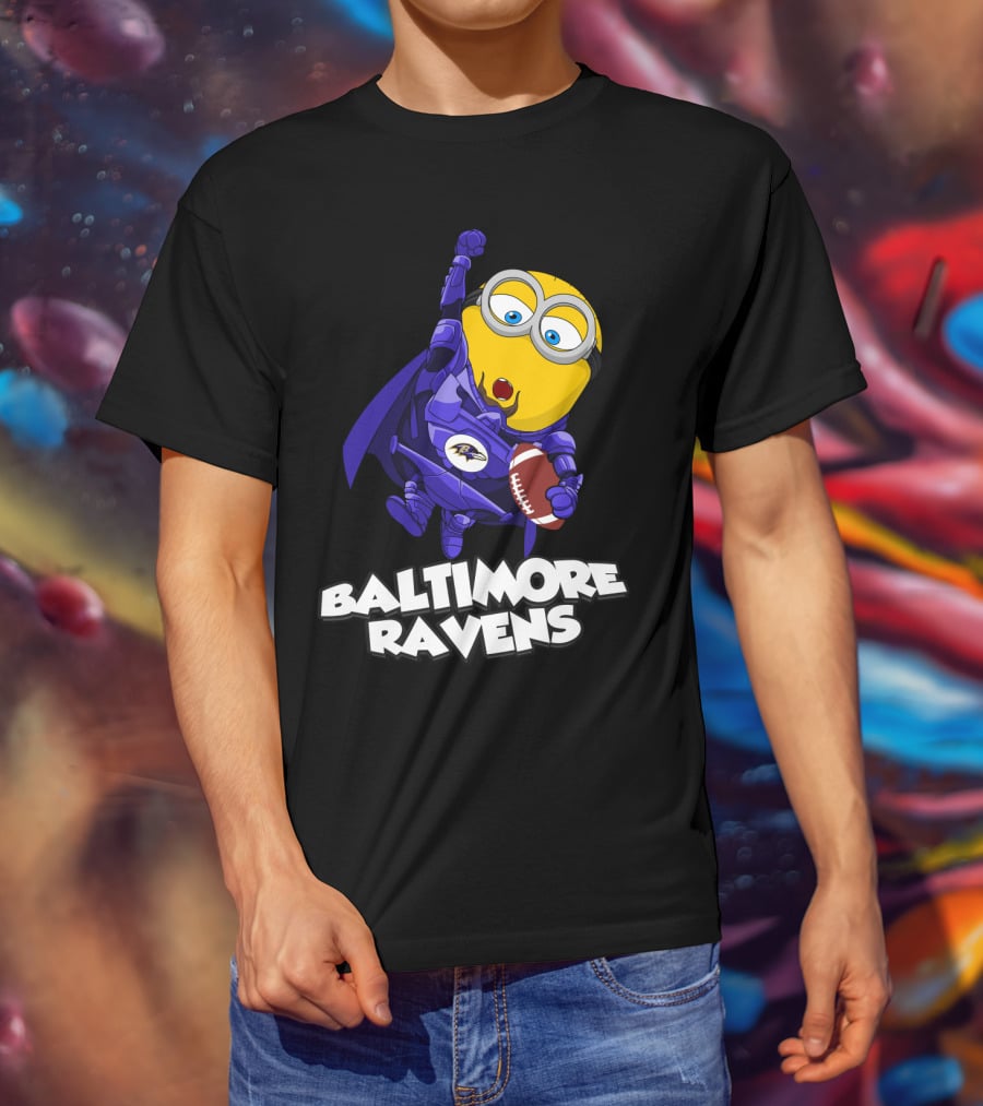 Baltimore Ravens Minion Football Fan T-Shirt