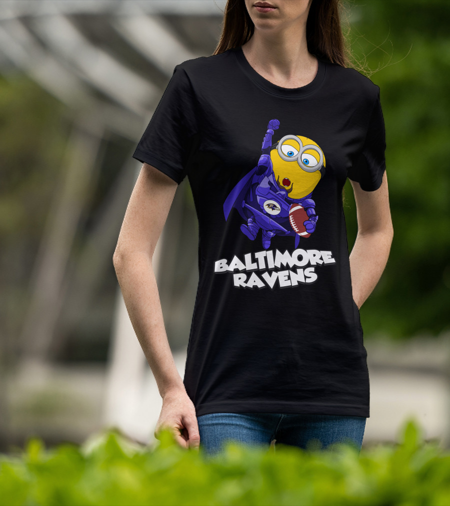 Baltimore Ravens Minion Football Fan T-Shirt