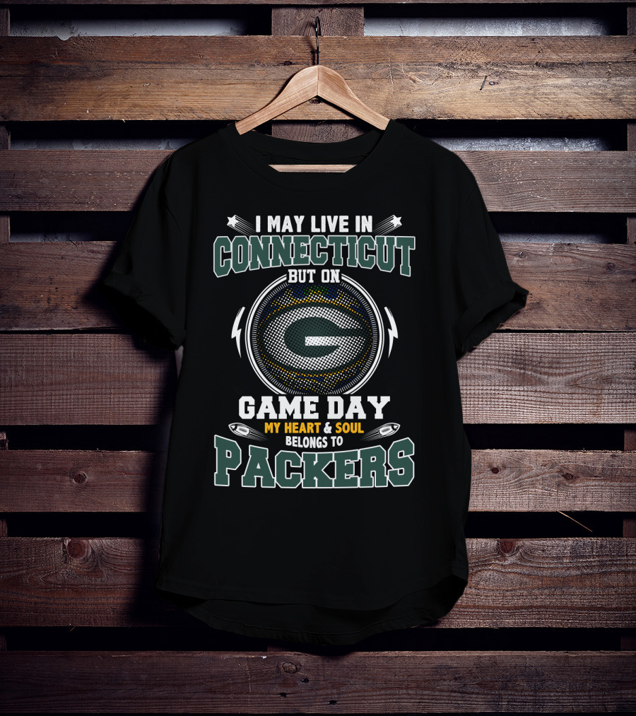 Connecticut Residents Love Packers Game Day Heart & Soul T-Shirt