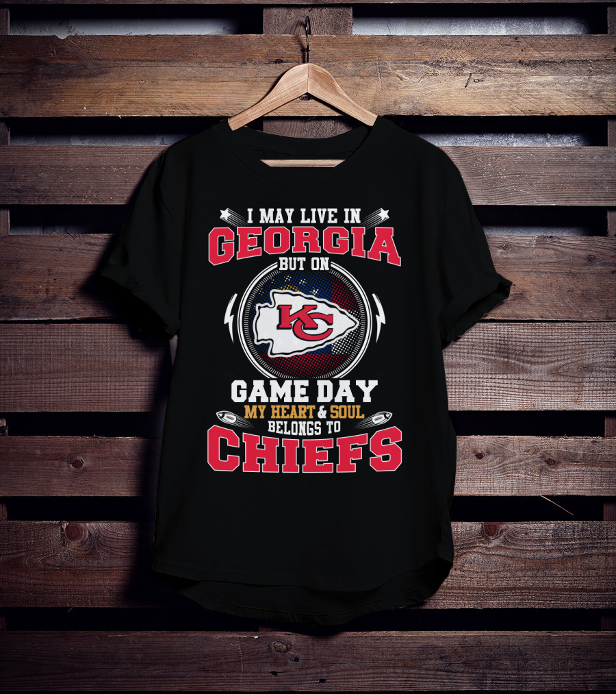 Georgia Game Day Heart & Soul Belongs To Chiefs Kc T-Shirt