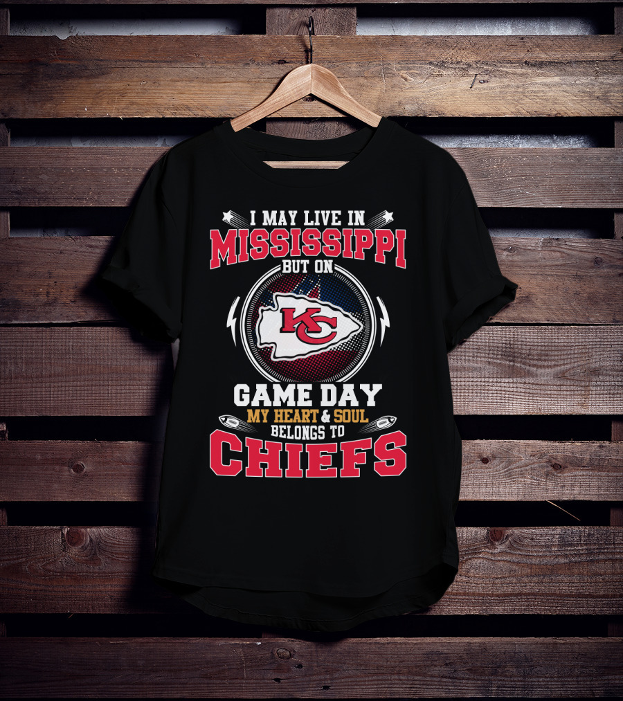 Mississippi Game Day My Heart Soul Belongs To Chiefs T-Shirt