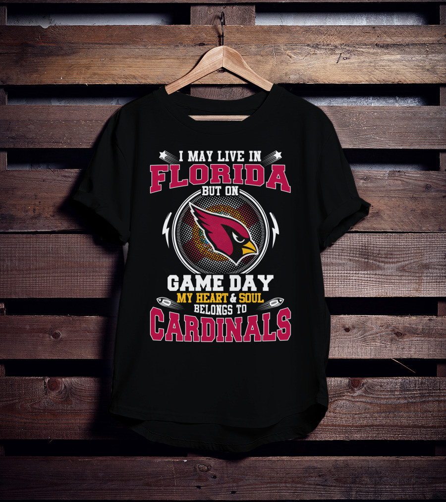 Florida Game Day My Heart & Soul Belongs To Cardinals T-Shirt
