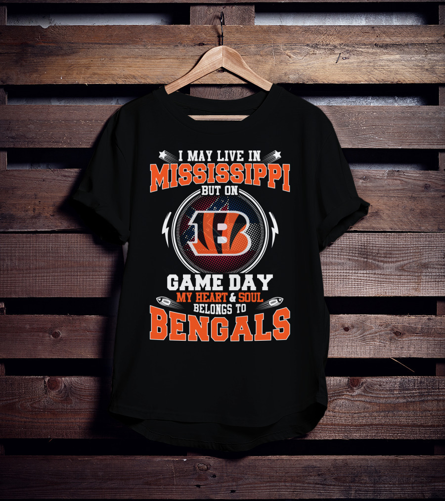 Mississippi Game Day Heart And Soul Belongs To Bengals T-Shirt
