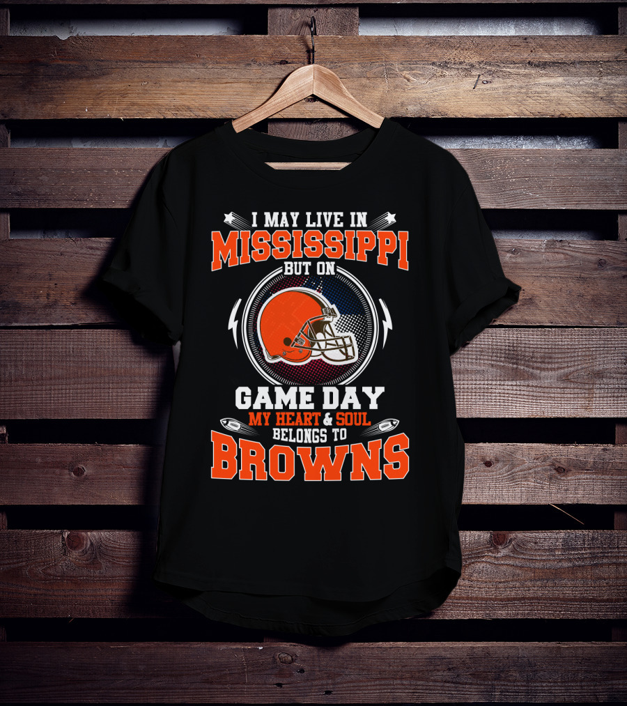 Mississippi Game Day Heart & Soul Belongs To Browns T-Shirt