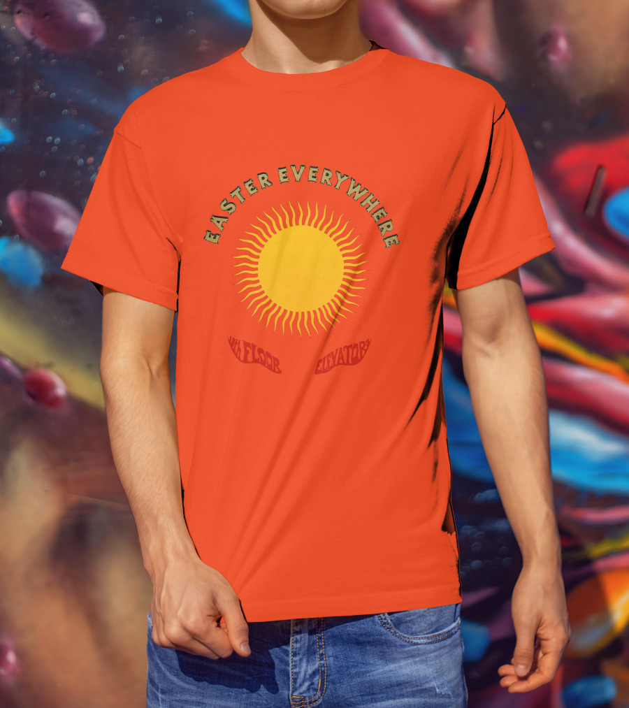 Easter Everywhere 13th Floor Elevators Sunburst Iconic Psychedelic Motif T-Shirt