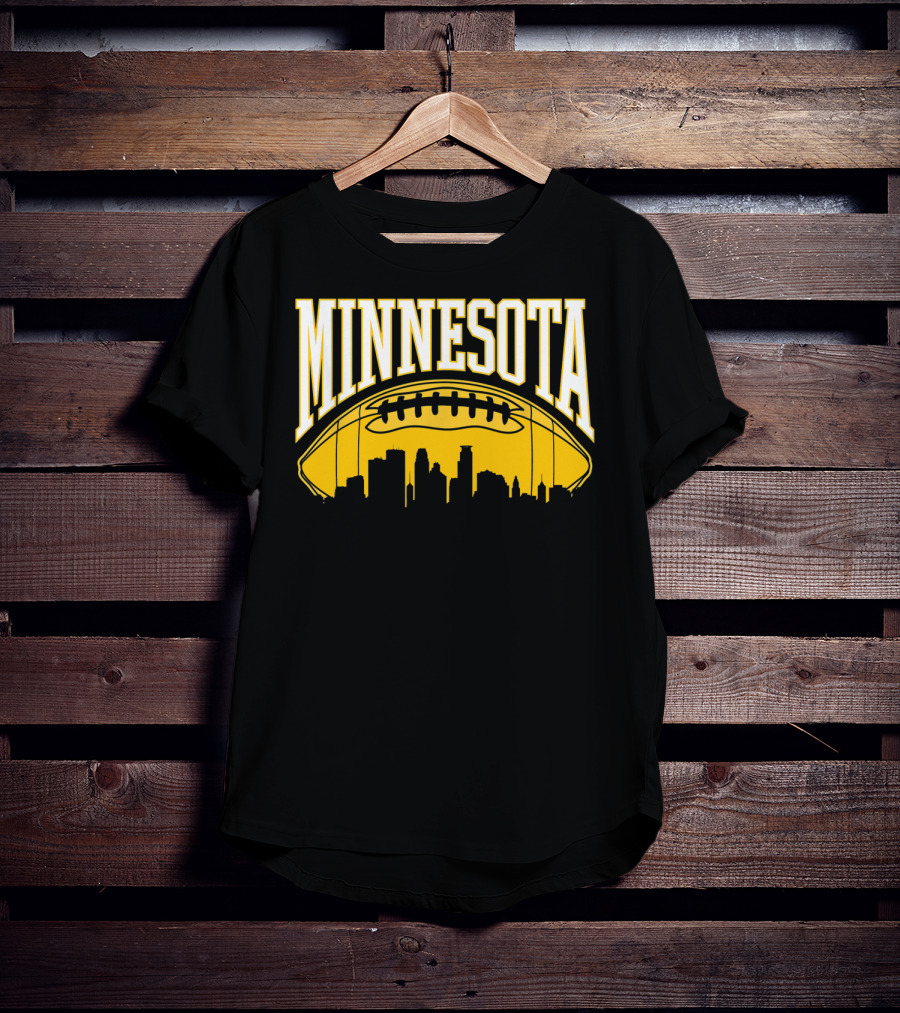 Minnesota Football Skyline Vintage Viking MN T-Shirt
